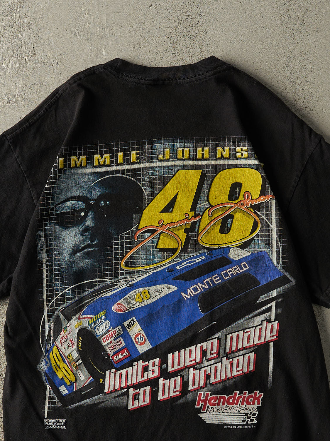 Vintage 03' Black Jimmie Johnson Nascar Racing Tee (M)