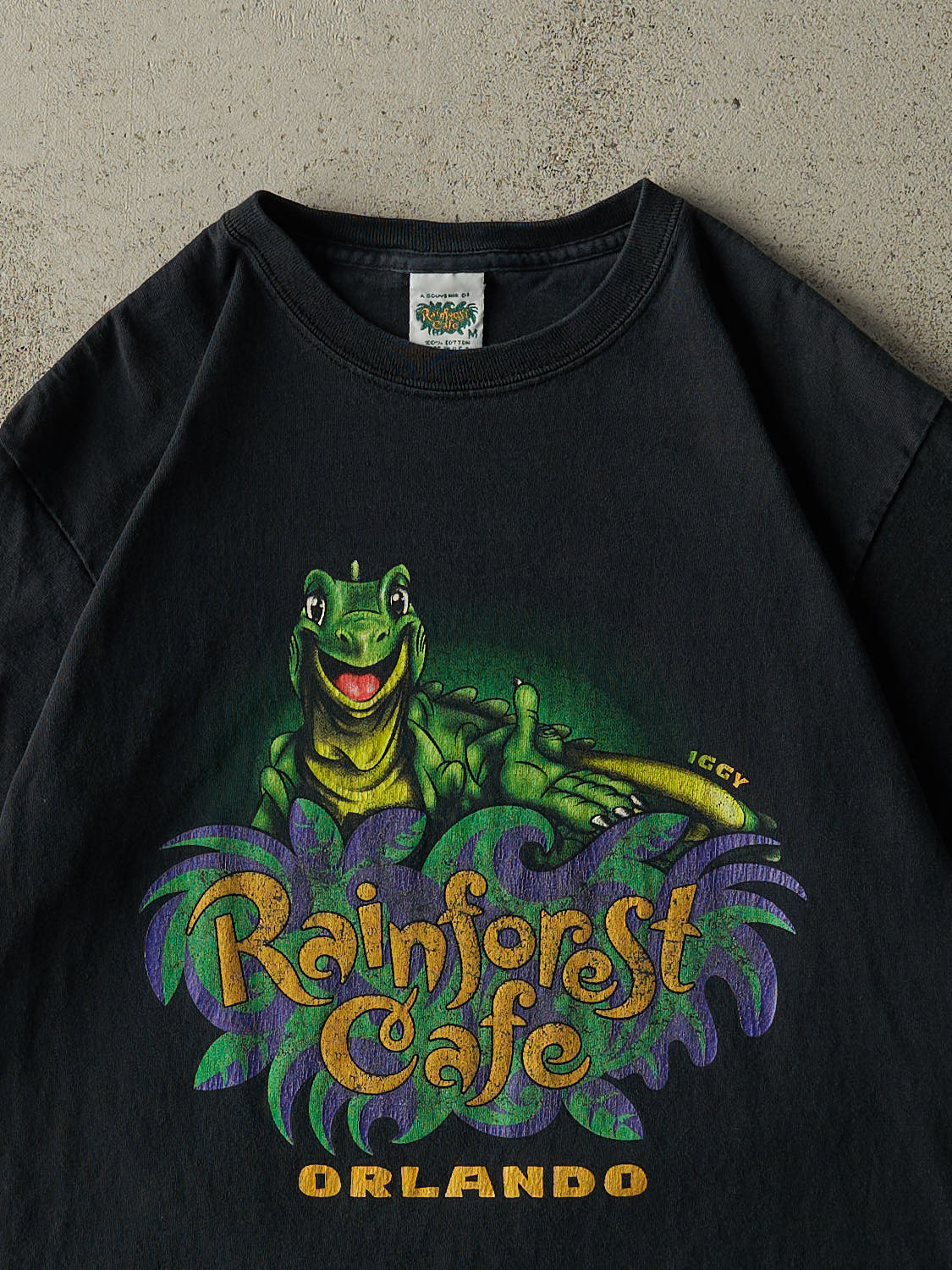 Vintage Y2K Faded Black Rainforest Cafe Orlando Tee (M)