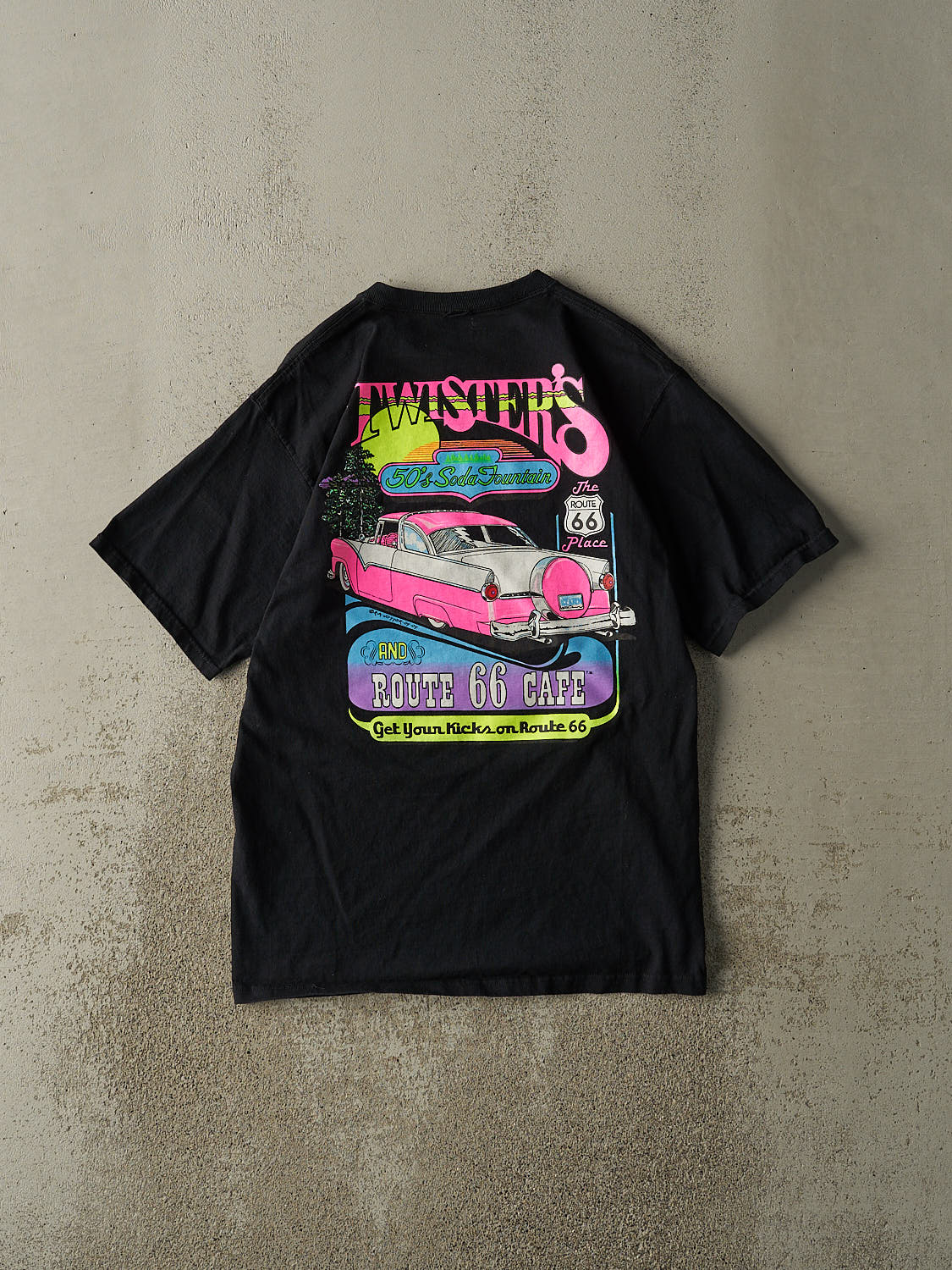 Vintage 04' Black Route 66 Cafe Tee (M/L)
