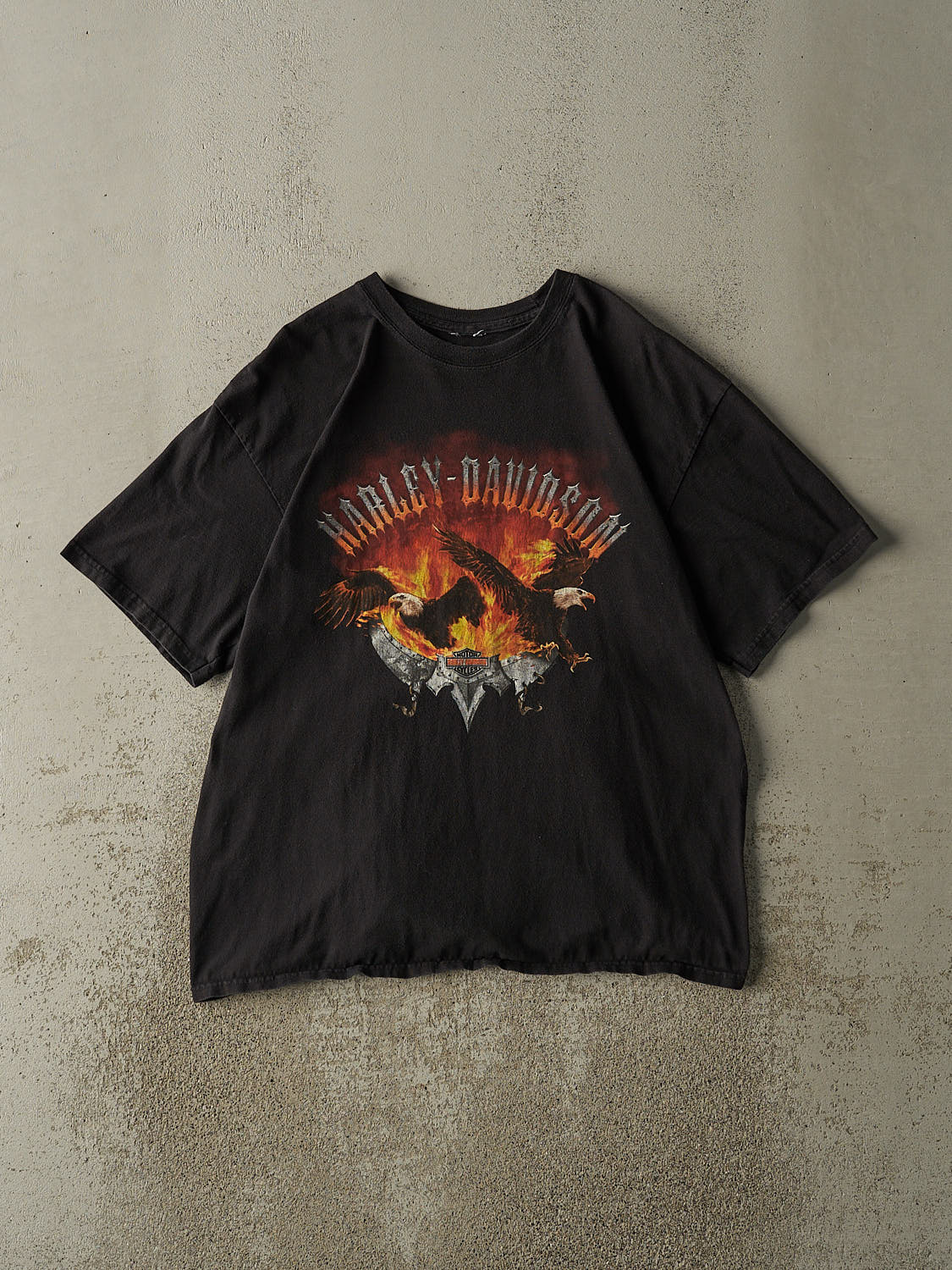 Vintage 04' Faded Black Pharr Tx Harley Davidson Tee (L)