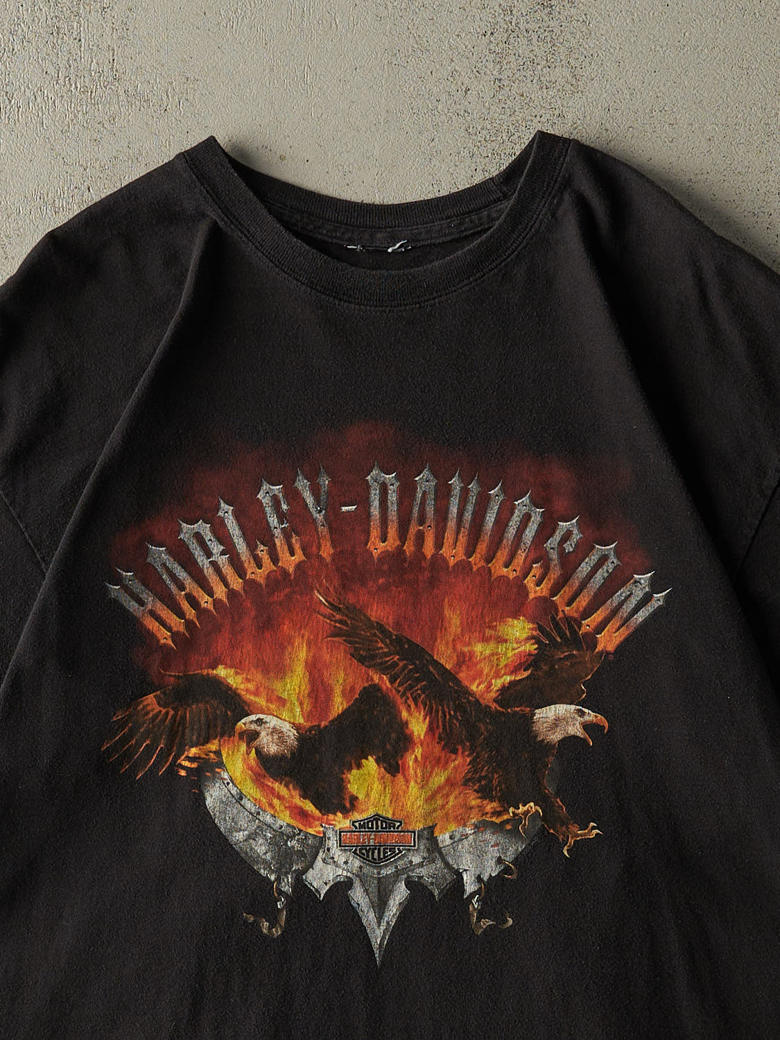 Vintage 04' Faded Black Pharr Tx Harley Davidson Tee (L)
