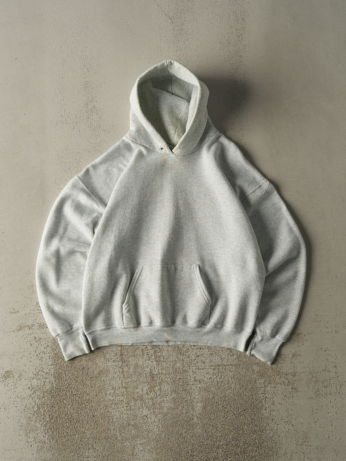 Vintage 90s Heather Grey Blank Boxy Hoodie (M)