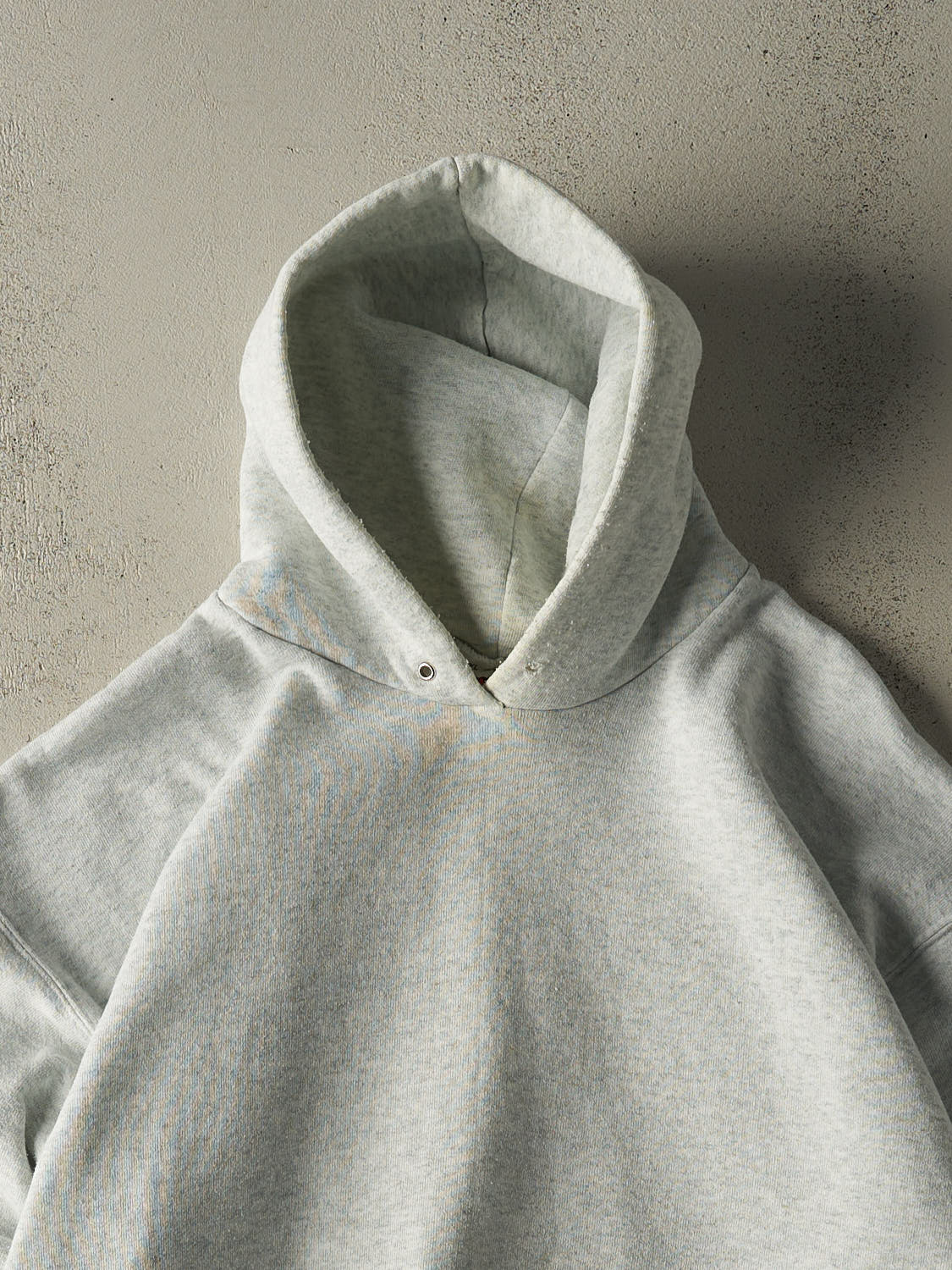 Vintage 90s Heather Grey Blank Boxy Hoodie (M)