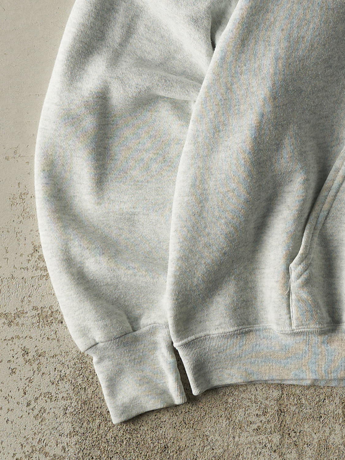 Vintage 90s Heather Grey Blank Boxy Hoodie (M)