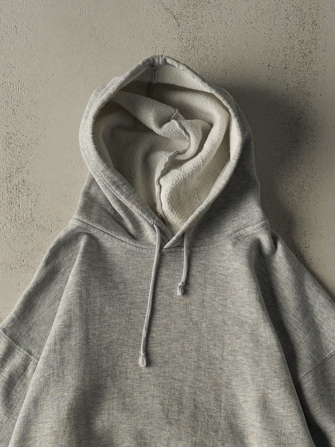 Vintage 90s Grey Blank Boxy Hoodie (L)