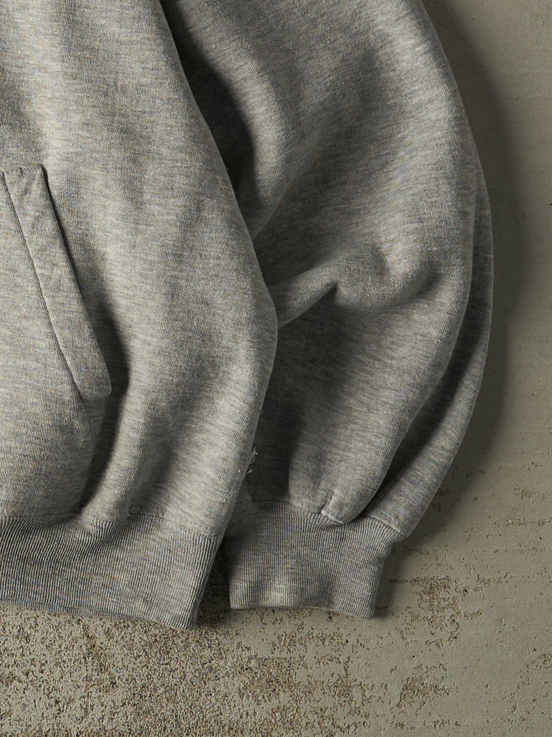 Vintage 90s Grey Blank Boxy Hoodie (L)