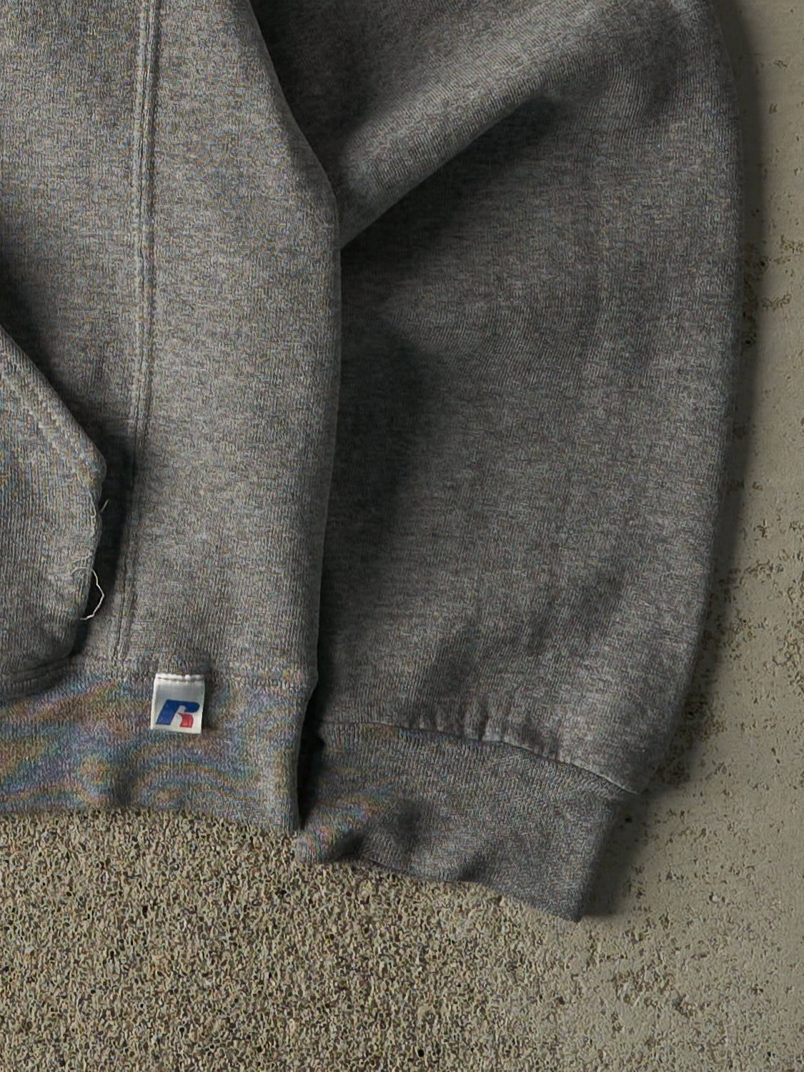 Vintage Y2K Grey Blank Russell Athletic Hoodie (S/M)