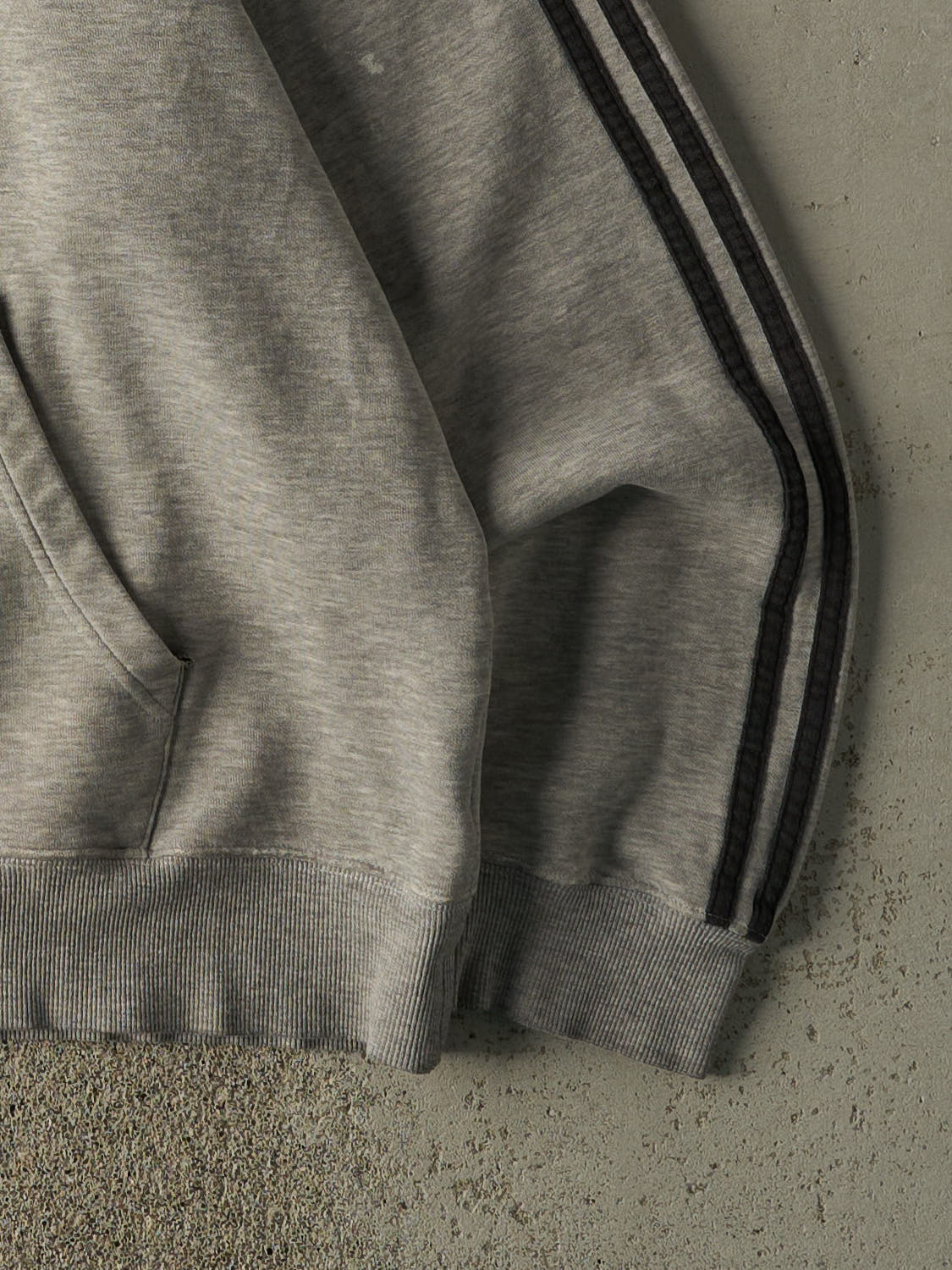 Vintage 90s Grey Adidas Embroidered Zip Up Hoodie (XL)
