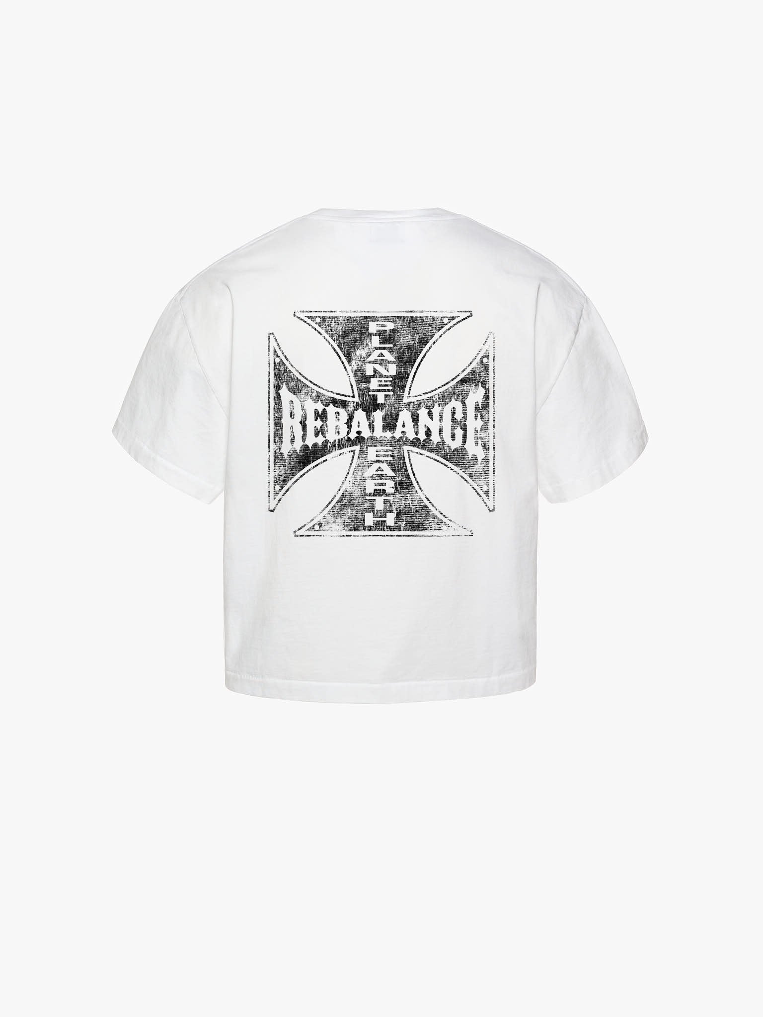 Rebalance The Earth Biker Tee - White