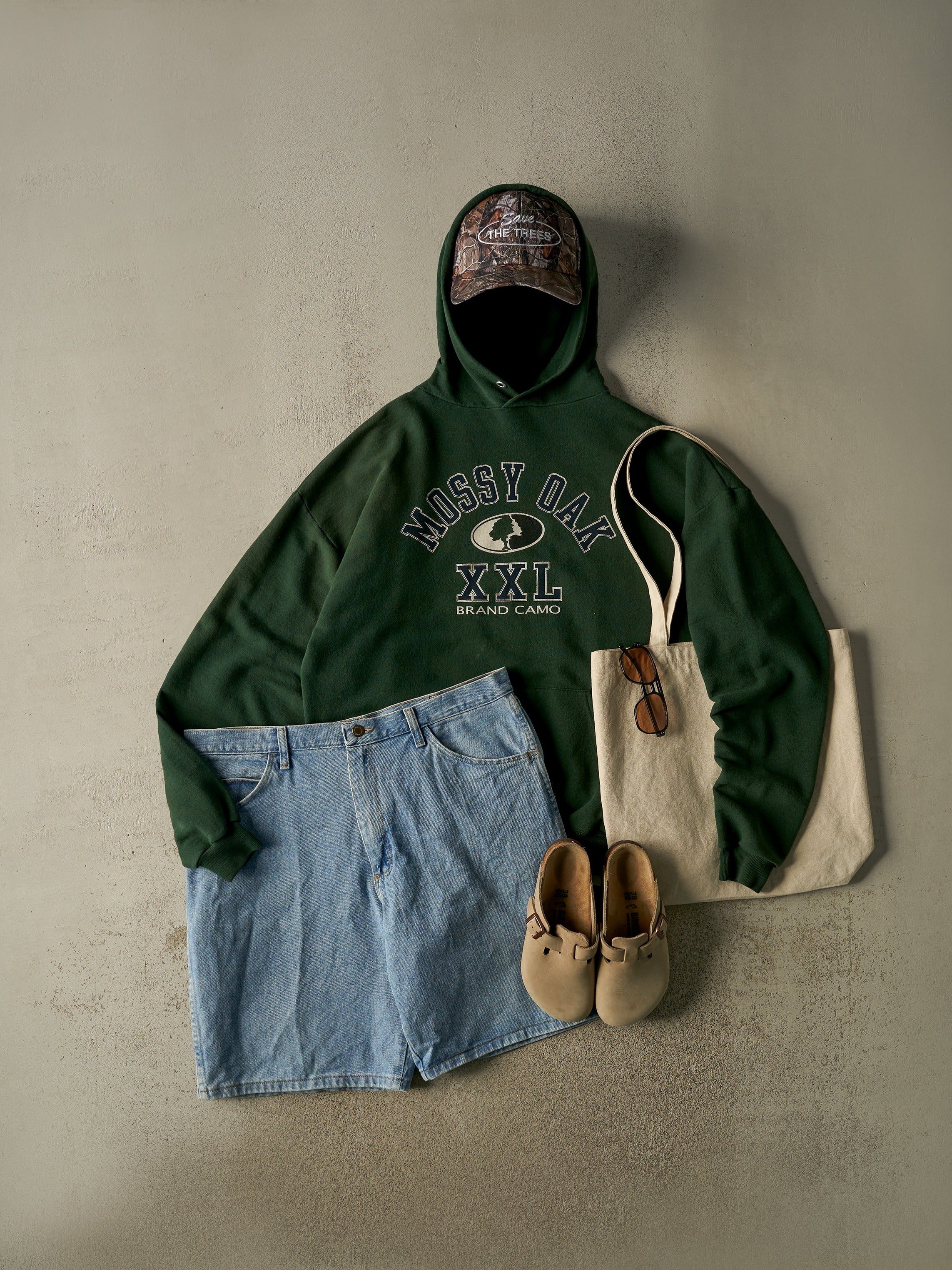 Vintage 90s Green Mossy Oak Hoodie (L/XL)