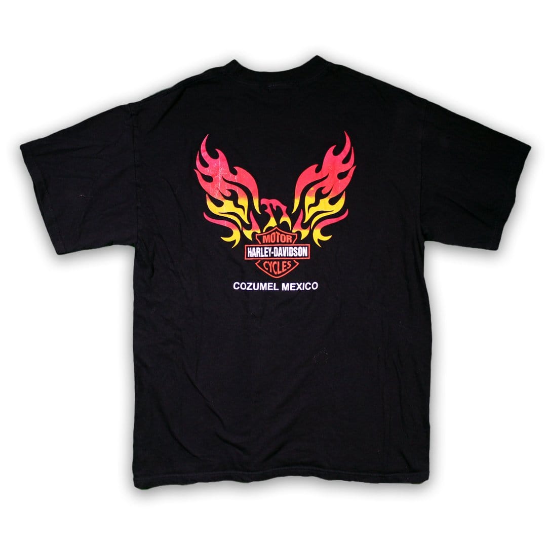 Vintage Harley Davidson Cozumel Mexico Flame Tee (XL) | Rebalance Vintage.