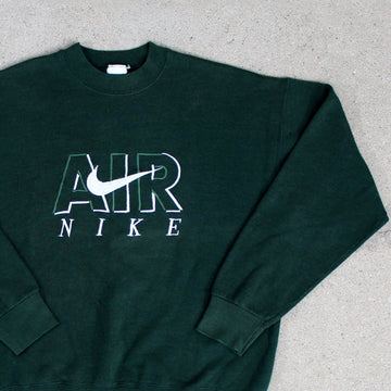 Vintage 90s Forest Green Nike Air Crewneck | Rebalance Vintage.