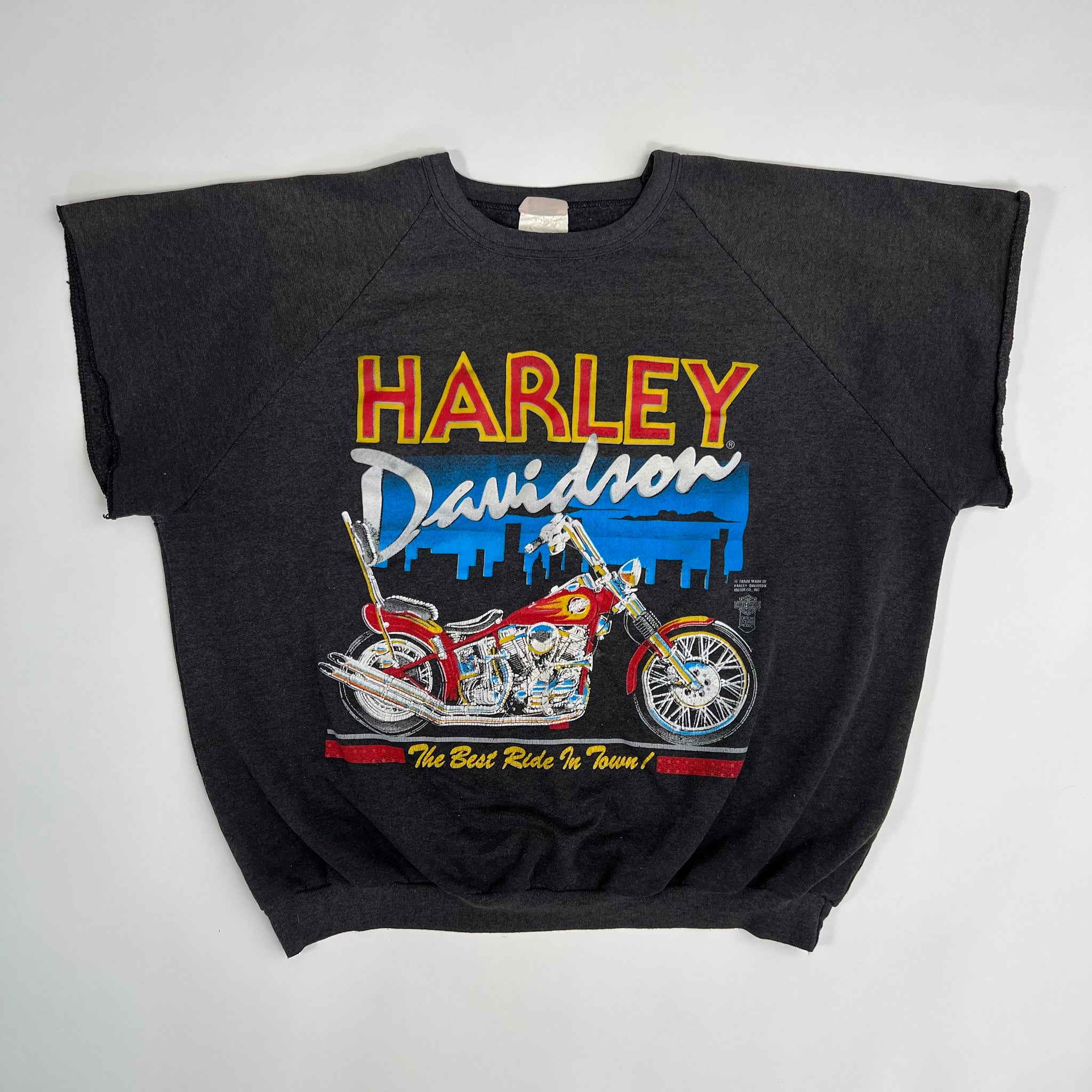 Vintage 80s Harley Davidson 3D Emblem Sweatshirt Tee | Rebalance Vintage.