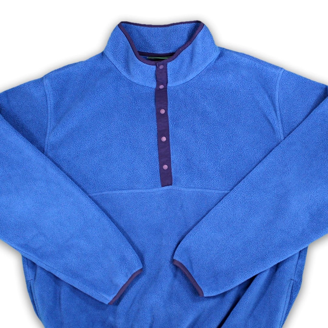 Vintage 90s Blue LL Bean 1/4 Button Fleece | Rebalance Vintage.