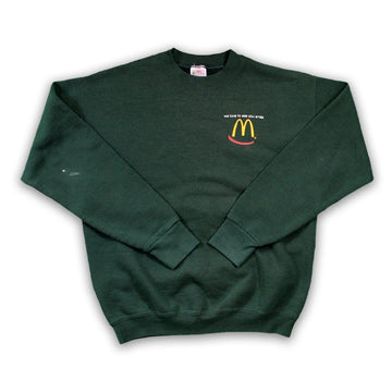 Vintage 90s Green McDonalds ‘We Love To Make You Smile’ Crewneck | Rebalance Vintage.