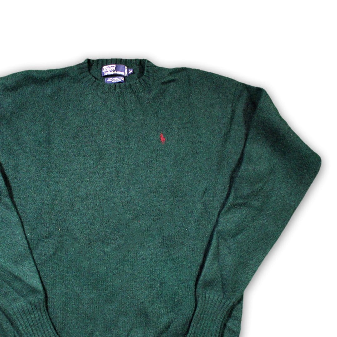 Vintage 90s Green Polo Wool Sweater | Rebalance Vintage.