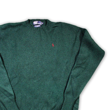Vintage 90s Green Polo Wool Sweater | Rebalance Vintage.
