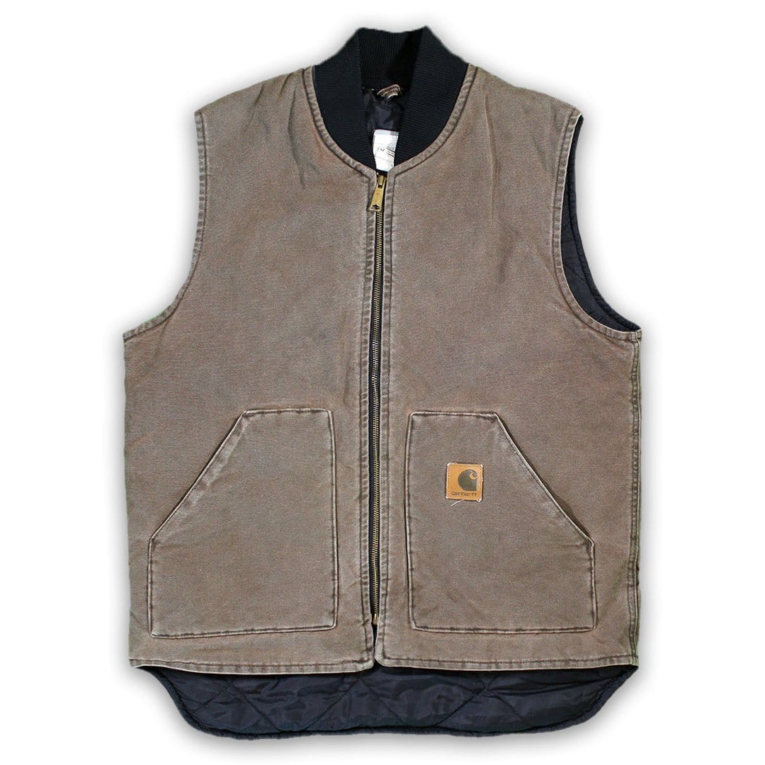 Vintage 90s Brown Carhartt Washed Duck Vest | Rebalance Vintage.