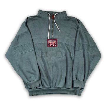 Vintage 80s Green Natural Styles 1/4 Zip Sweater | Rebalance Vintage.