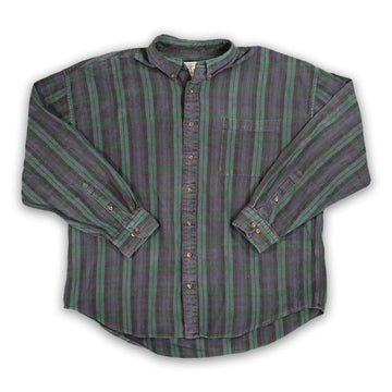 Vintage Blue + Green Plaid Button Up | Rebalance Vintage.