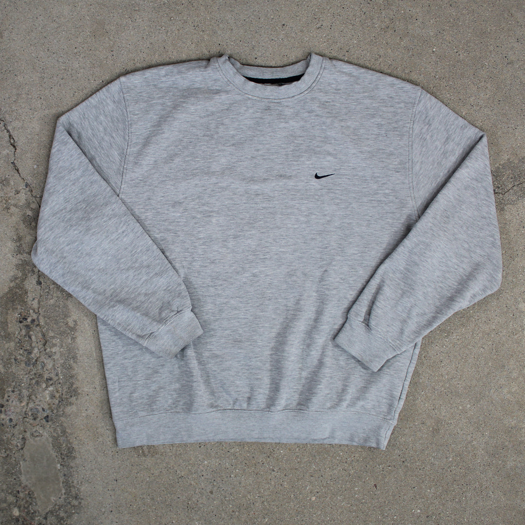 Vintage Grey Nike Check Crewneck | Rebalance Vintage.