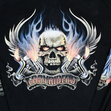 Vintage Easy riders Flaming Skull Long Sleeve | Rebalance Vintage.