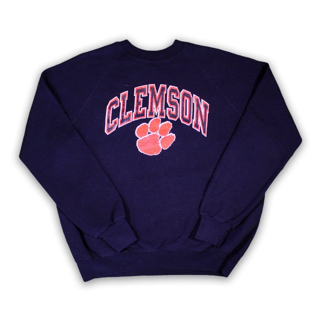 Vintage 90s Clemson University x Champion Crewneck (XL) | Rebalance Vintage.