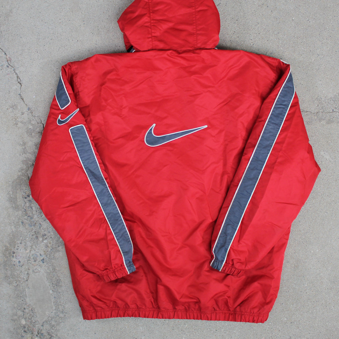 Vintage 00s Red + Grey Nike Insulated Jacket | Rebalance Vintage.