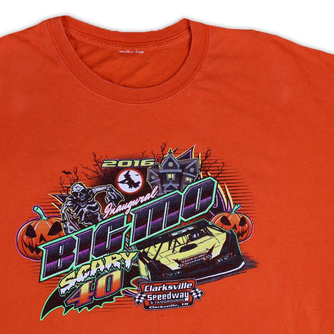 ‘16 Big Mo Scary 40 Clarksville Speedway Racing Tee (L) | Rebalance Vintage.