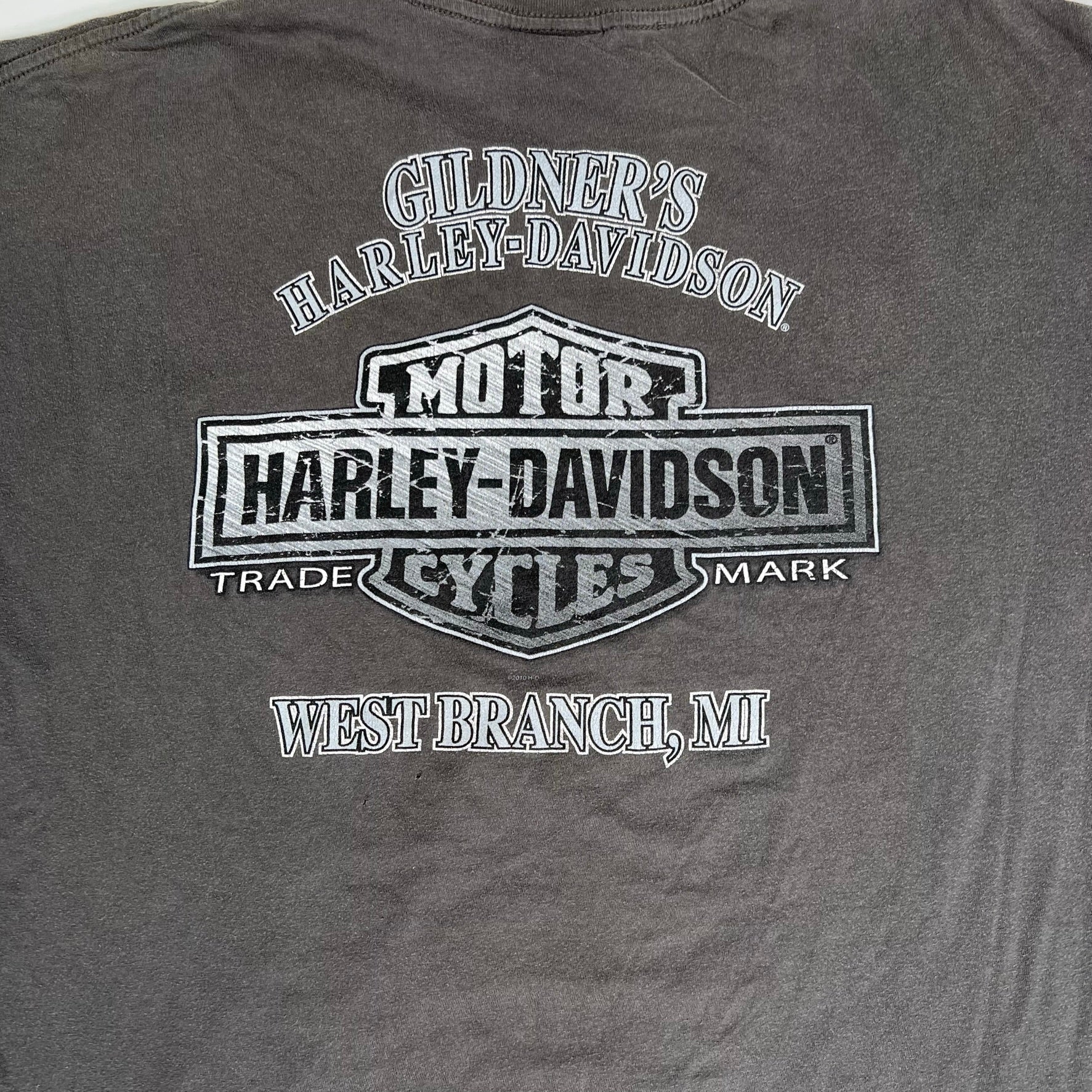 Vintage Grey Harley Davidson West Branch Tee (XL/XXL) | Rebalance Vintage.