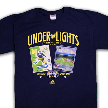Vintage Adidas Under the Lights Michigan v. Notre Dame Tee | Rebalance Vintage.