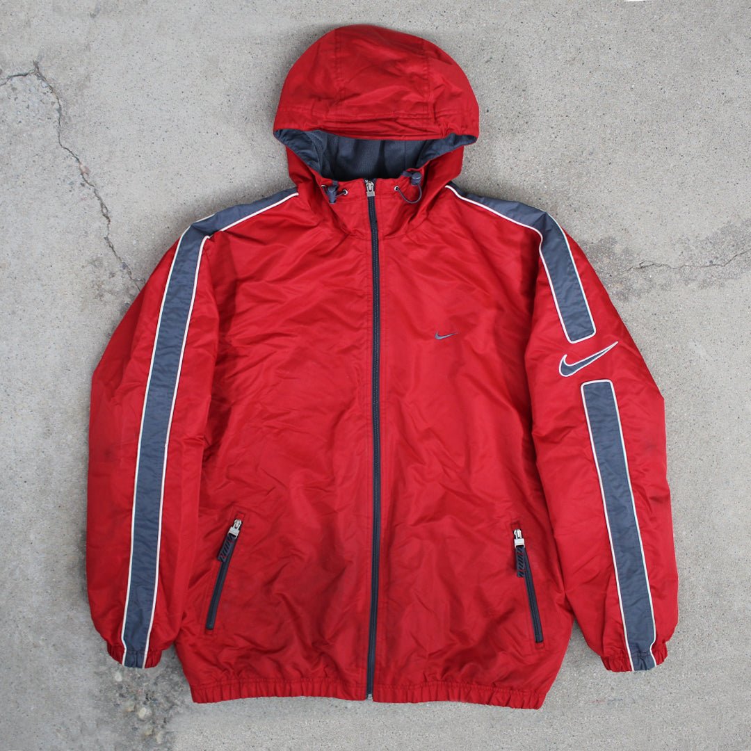 Vintage Black, Grey + Red Reversible Nike Insulated Jacket (XL) | Rebalance Vintage.