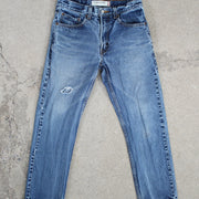 Vintage Ripped Blue 505s Levi Jeans (31 x 30)