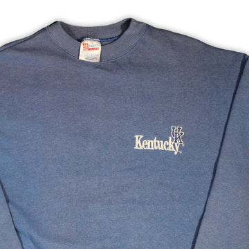 Vintage 90s Light Blue Kentucky ‘UK’ Embroidered Crewneck | Rebalance Vintage.