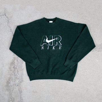 Vintage 90s Forest Green Nike Air Crewneck | Rebalance Vintage.