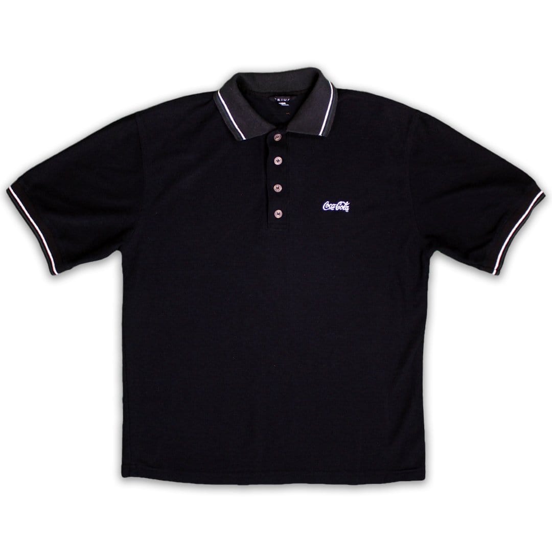 Vintage Black Coca Cola Polo Shirt | Rebalance Vintage.