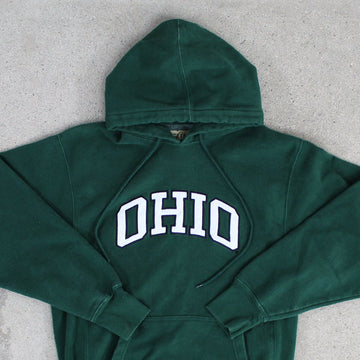 Vintage Green Ohio Spell Out Hoodie | Rebalance Vintage.