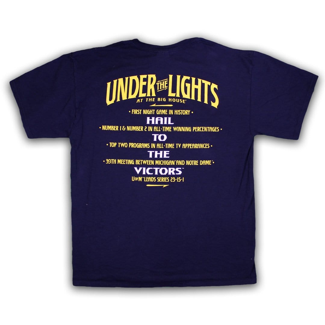 Vintage Adidas Under the Lights Michigan v. Notre Dame Tee | Rebalance Vintage.