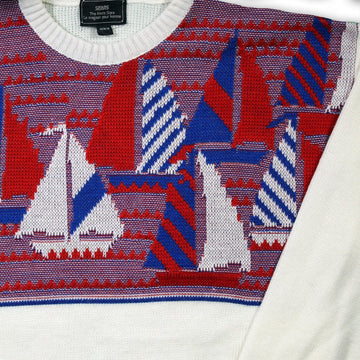 Vintage 80s Sears Knit Sailing Sweater | Rebalance Vintage.