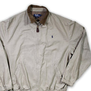 Vintage 90s Polo Beige Brushed Denim Corduroy Jacket