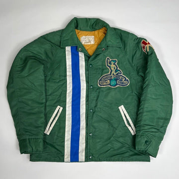 Vintage RARE 70s Canadian Corps of Royal Signals Green Bomber Jacket (L) | Rebalance Vintage.
