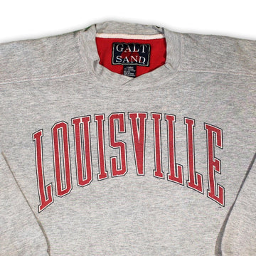 Vintage 90s Grey + Red Louisville Cardinals Graphic Crewneck | Rebalance Vintage.