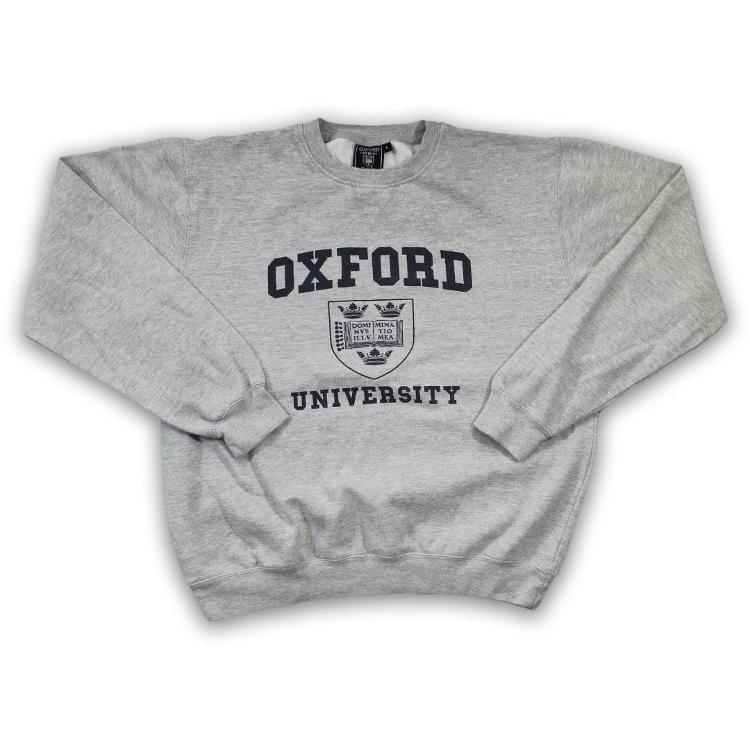 Vintage Grey Oxford University Crewneck (L) | Rebalance Vintage.