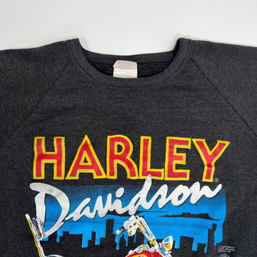 Vintage 80s Harley Davidson 3D Emblem Sweatshirt Tee | Rebalance Vintage.