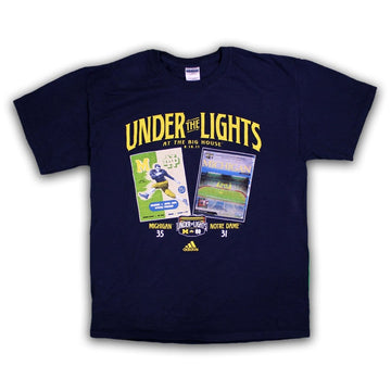 Vintage Adidas Under the Lights Michigan v. Notre Dame Tee | Rebalance Vintage.