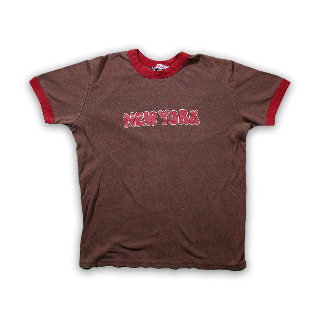 Vintage Brown New York Ringer Tee | Rebalance Vintage.