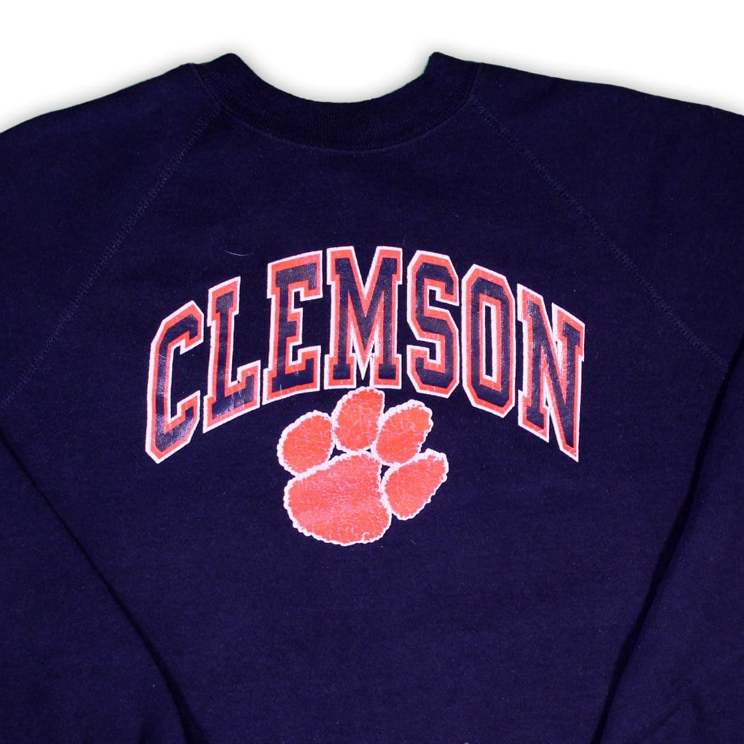 Vintage 90s Clemson University x Champion Crewneck (XL) | Rebalance Vintage.