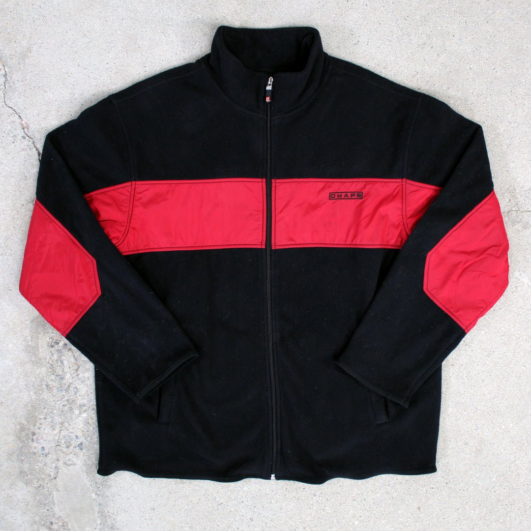 Vintage Black +. Red Chaps Fleece Jacket (L/XL) | Rebalance Vintage.