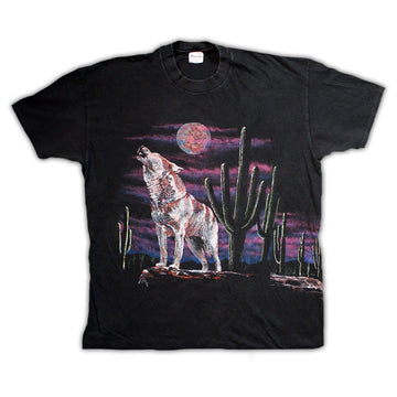 VIntage 90s Desert Wolf Howling Tee | Rebalance Vintage.