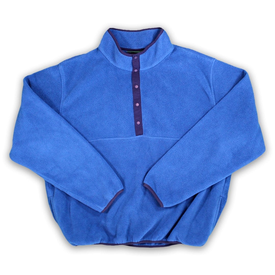 Vintage 90s Blue LL Bean 1/4 Button Fleece | Rebalance Vintage.